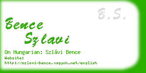 bence szlavi business card
